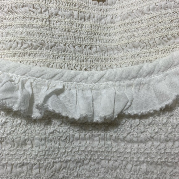 LoveShackFancy Molly cropped crochet-trim white 100% cotton top. Size XS - Picture 7 of 10